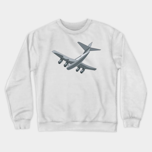 Jet Airliner Touchdown Retro Crewneck Sweatshirt by retrovectors